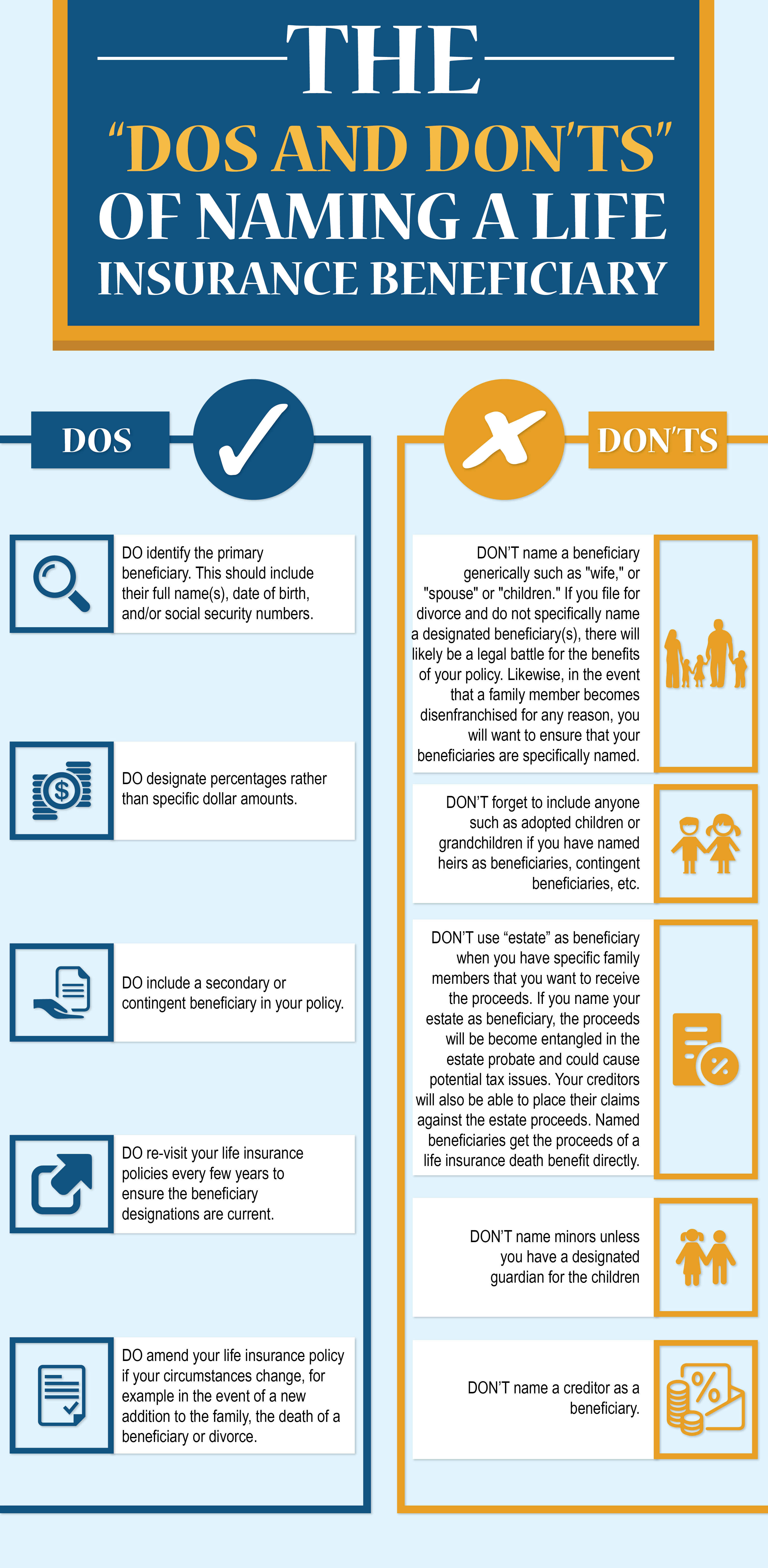 the dos and donts of naming a life insurance